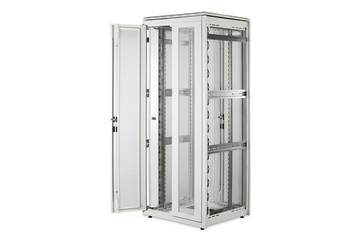 Armario De Red De 42ua Unique, 2053x800x800 Mm Puertas Perf. Dos Hojas, Sin Laterales, Gris