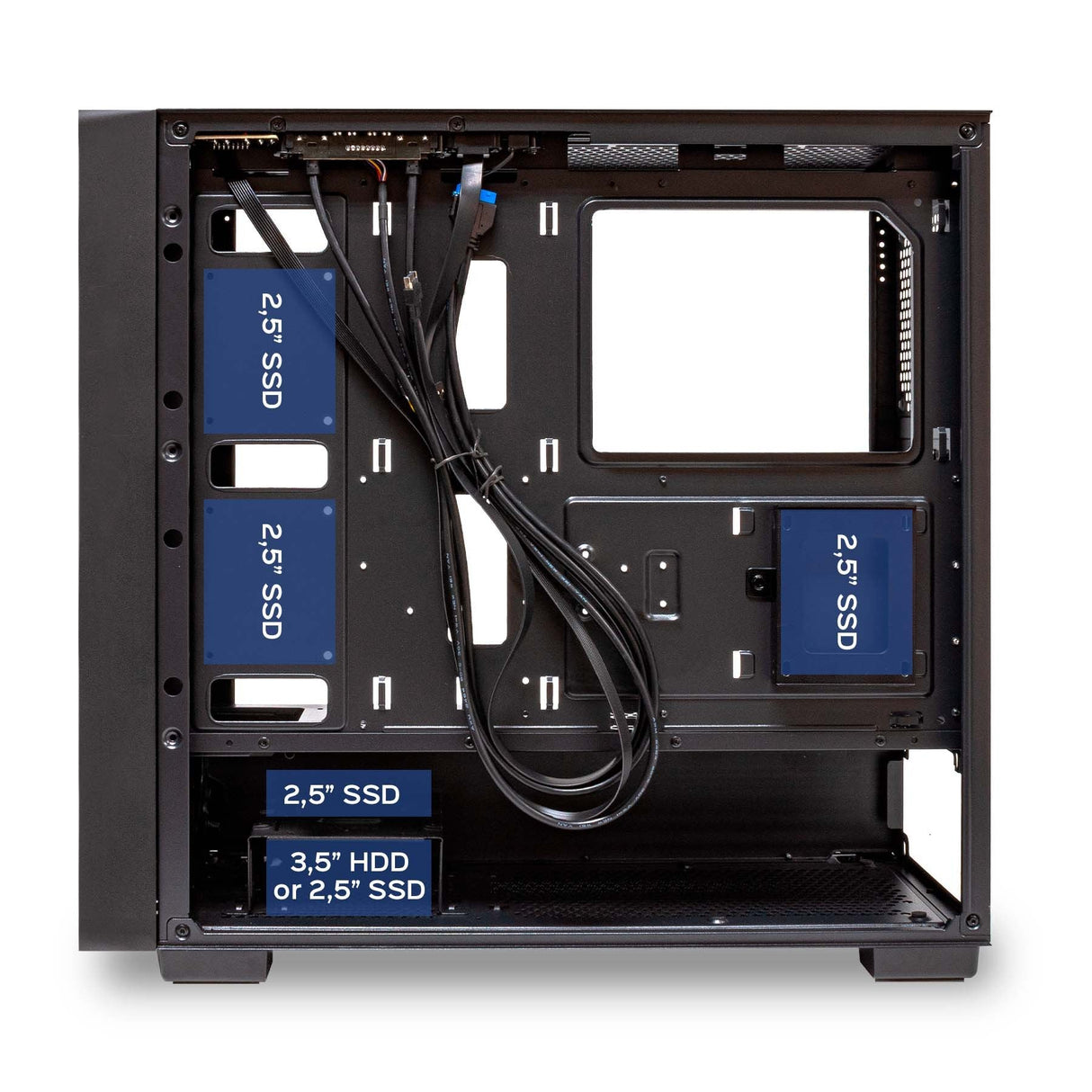 Caja  Pc Unykach Revelat Mesh Black  Atx, Micro Atx, Itx - 3.5", 2.5" - Usb-A 3.0, Usb-C Y