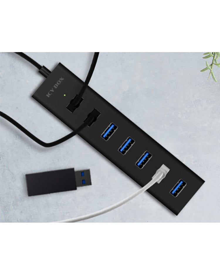 Hub De 7 Puertos Icybox Ib-Hub1700-U3 Puertos Usb 3.0 Tipo A
