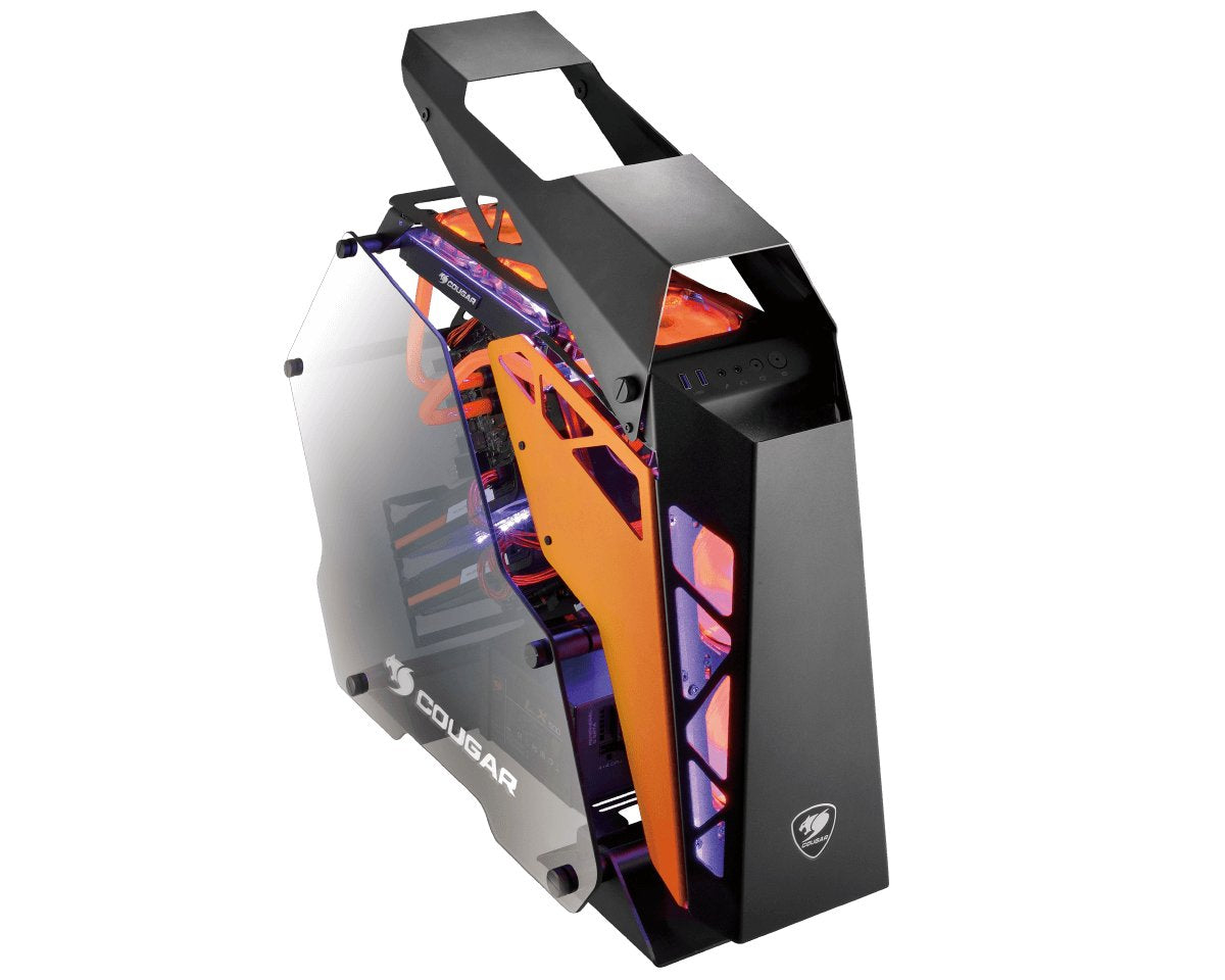 Caja  Pc Cougar Miditorre Conquer Cristal Templado