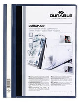 Carpeta De Oferta Durable Duraplus Bolsillo Transparente, Azul Oscuro