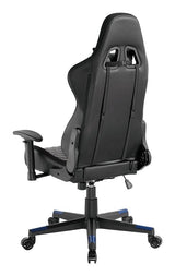 Gaming Chair, W Lumbar Support, Rgb Lights, Negro Azul