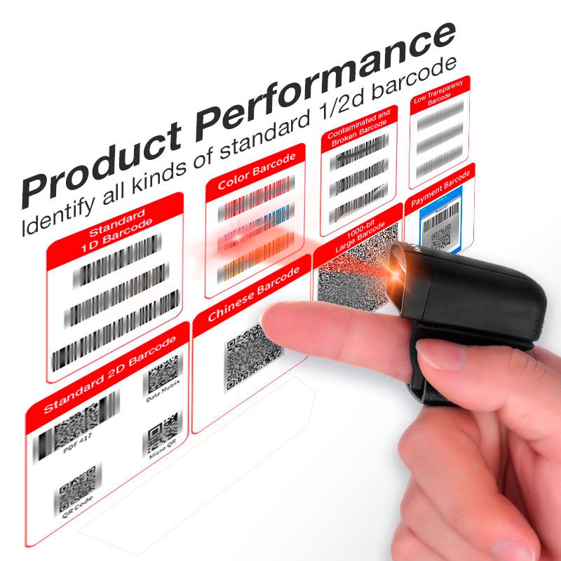 EAN 0729927498218 - AVPos AVP-BT02-2D lector de código de barras Lector de códigos de barras manos libres 1D/2D CCD/CMOS Negr imagen 6