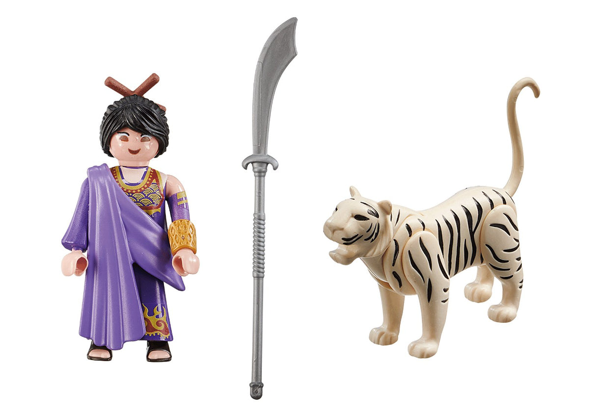 Playmobil Luchadora Asiatica Con Tigre
