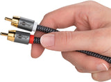 Cable  5,0m 1xrca M A 2xrca Macho Subwoofer Flexiplus Nylon Goobay