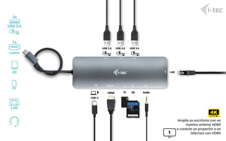 EAN 8595611707353 - i-tec C31NANOLANPD100 base para portátil y replicador de puertos Alámbrico USB 3.2 Gen 1 (3.1 Gen 1) Type imagen 9