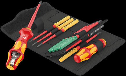 Wera Kraftform Kompakt Turbo I 1 Buscador De Herramientas, 16 Piezas, Llave De Vaso Rojo/Amarillo, 16 Piezas 5006640001