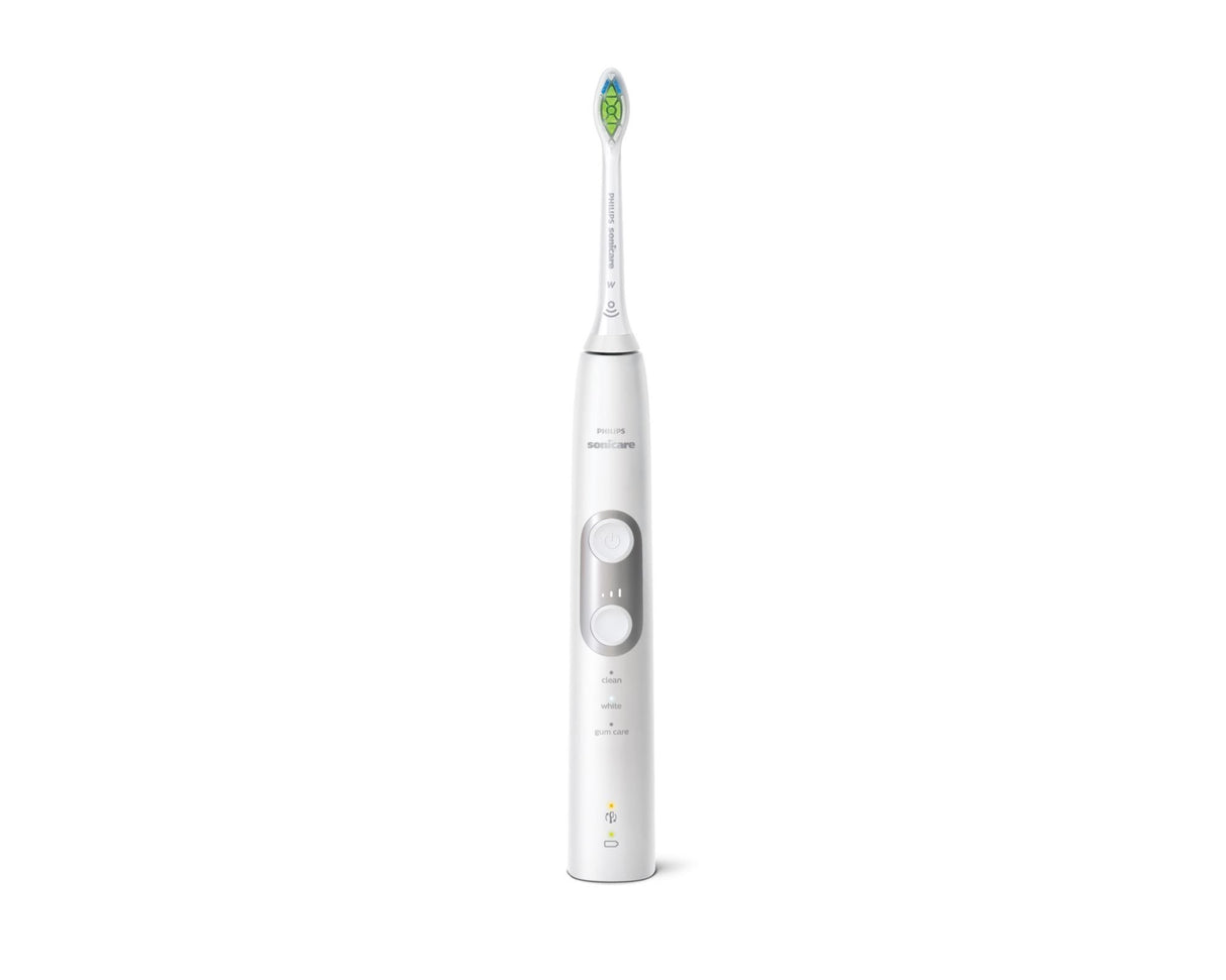 EAN 8710103846840 - Philips Sonicare HX6877/28 cepillo eléctrico para dientes Adulto Cepillo dental sónico Plata, Blanco imagen 1