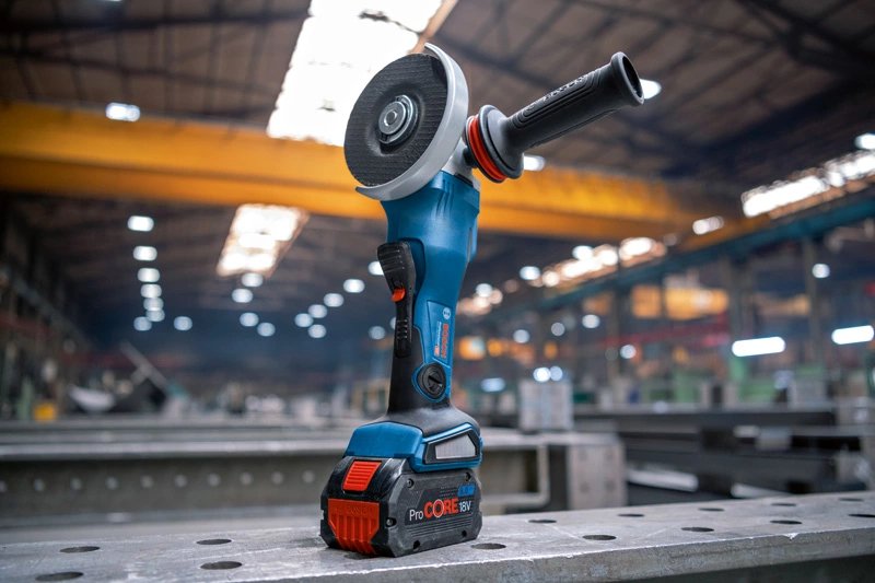 Amoladora Angular A Batería Bosch Professional Biturbo Gws 18v-15 Psc Professional Solo, Ø 125mm Azul/Negro, Sin Batería Ni Cargador, En L-Boxx