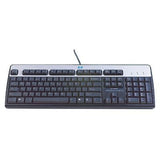 Hp Usb Standard Keyboard Teclado Negro, Plata