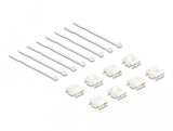 Delock 87896 Módulo Keystone Rj45 Hembra A Lsa Cat.6a Montaje Sin Herramientas Colores Surtidos Juego 8 Piezas