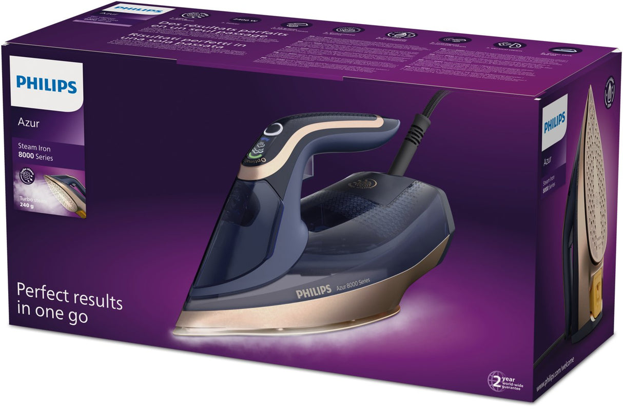EAN 8720389004681 - Philips DST8050/20 plancha Plancha a vapor Suela SteamGlide Elite 3000 W Azul imagen 3