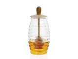 Tarro Miel Vidrio/Mad Ø5,5x15,5cm Ms66068 Andrea House