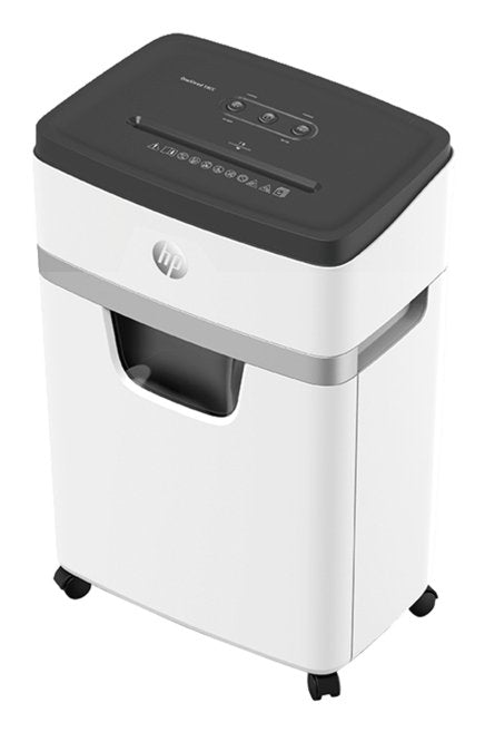 Destructora De Tiras Hp Oneshred 18cc, 18 Hojas, Cesta De 25 L, Tritura Tarjetas De Crédito, Grapas Y Clips