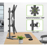 Techly Ica-Lcd 2520v Soporte De Mesa Para Pantalla Plana 68,6 Cm (27") Independiente Negro