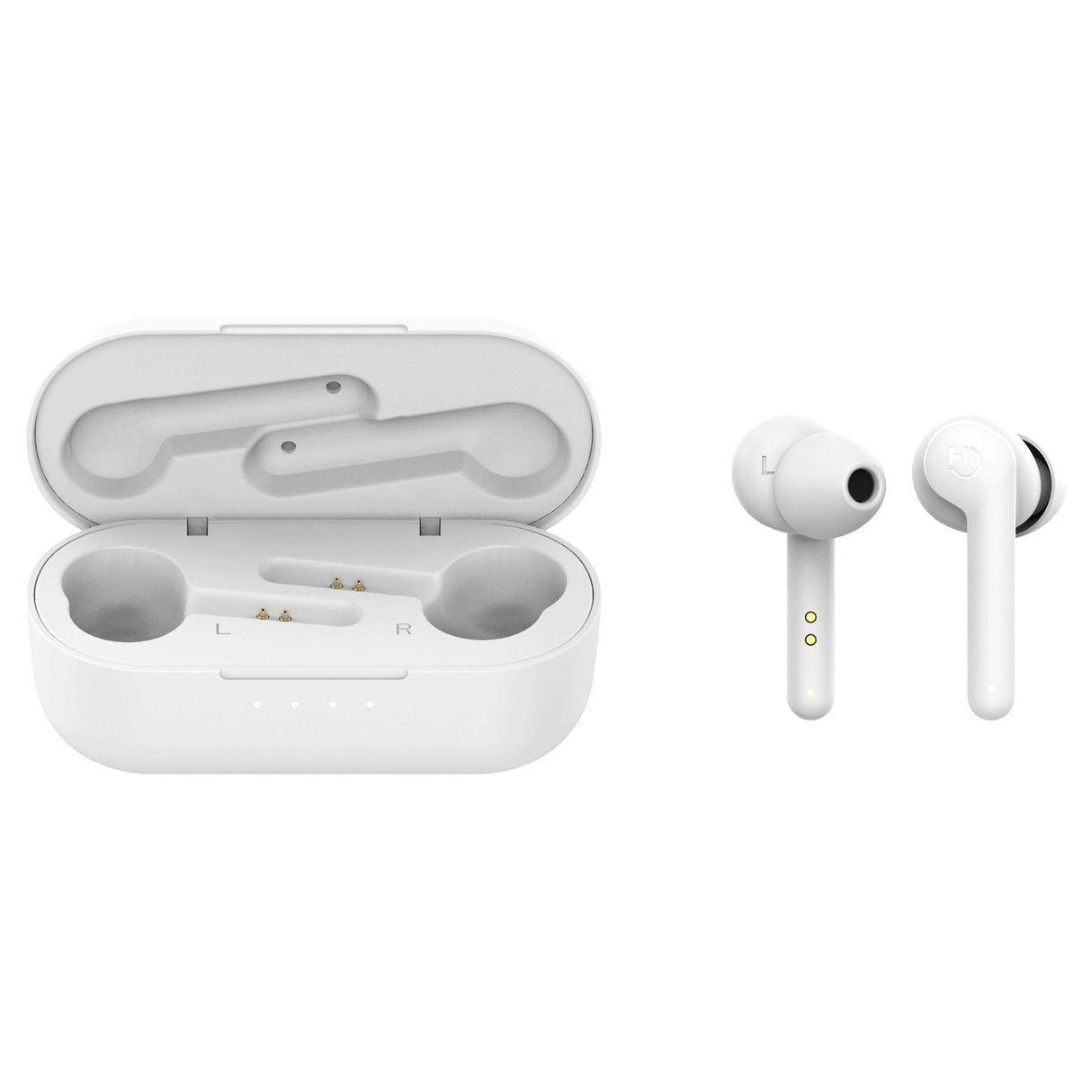 Auriculares Bluetooth Hiditec Vesta Con Estuche De Carga Autonomía 8h Blancos
