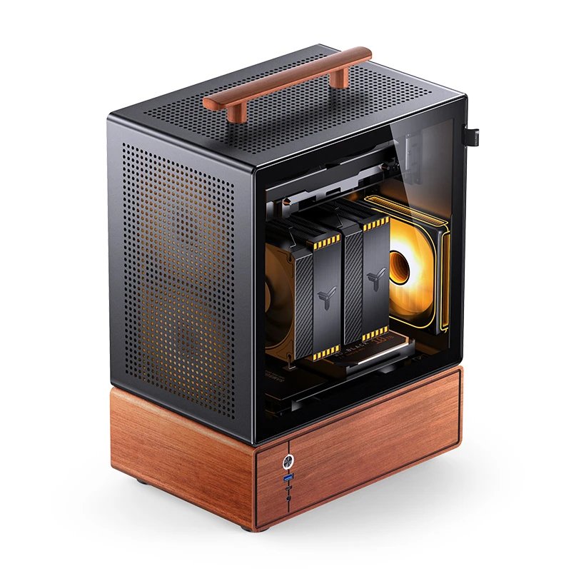 Jonsbo T7 Pc-Gehäuse, Midi-Tower, Matx, Tempered Glass - Schwarz