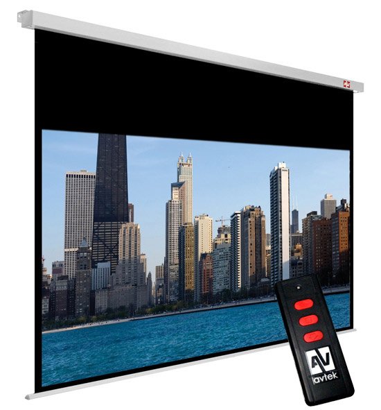 Avtek Cinema Electric 270 270x200cm 16:9 Matt-White Black Borders