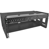 Inline® 19" Foldable Rack, 4u, 24-40cm Depth, With Cover, Negro