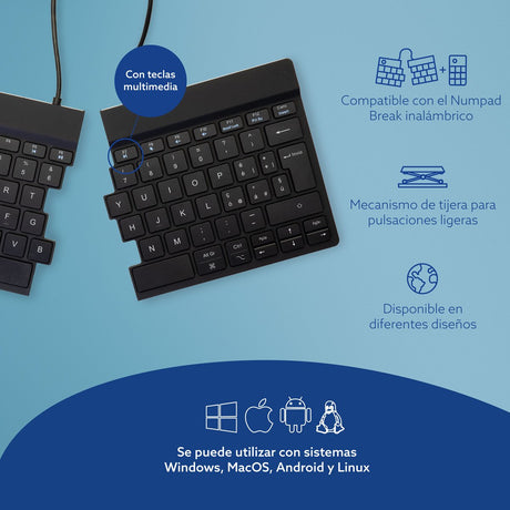 EAN 8719274492337 - R-Go Tools R-Go Split Break v2 teclado Universal Italiano imagen 12