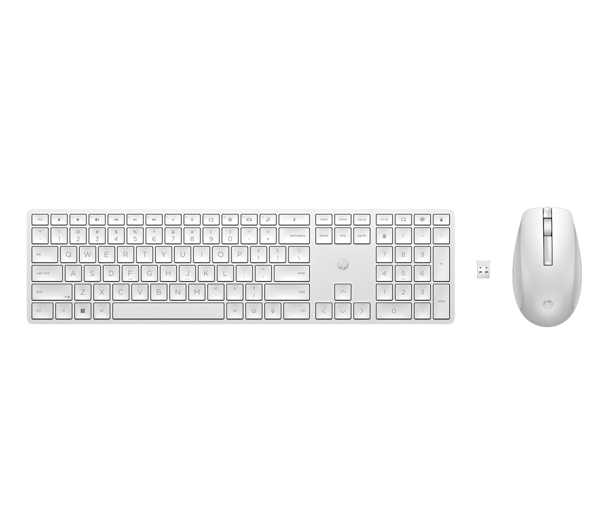 EAN 0196188142257 - HP 650 Wireless Keyboard and Mouse Combo White teclado Ratón incluido Hogar RF inalámbrico Blanco imagen 1