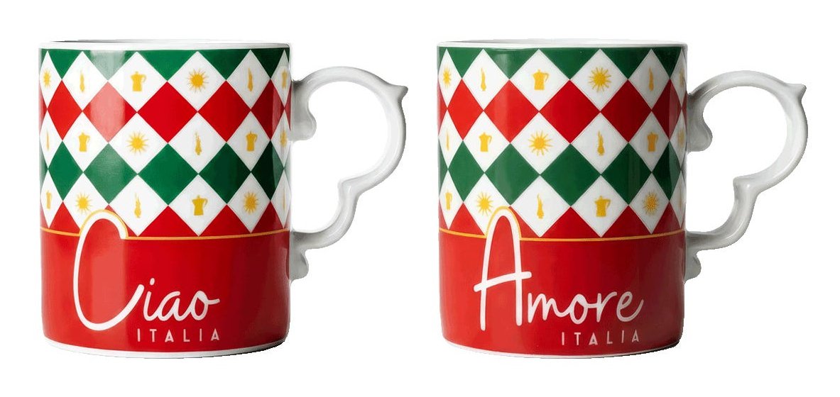 Bialetti Mug Italia Damier 300 Ml 2 Tassen