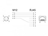 Adaptador De Red Delock M12 De 4 S Con Codificación D Hembra A Rj45 Hembra