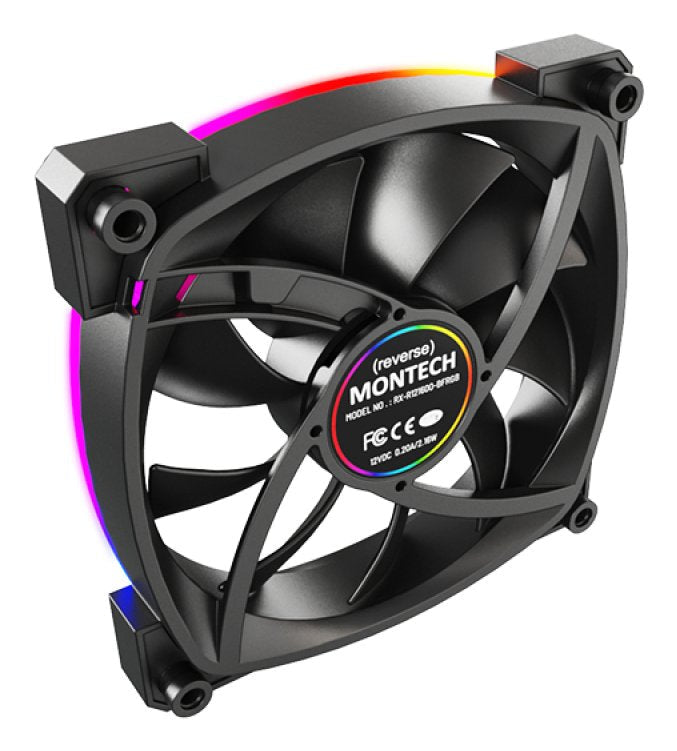 Ventilador Pc Montech Rx120 Pwm 12 Cm Negro 3 Pieza(S)