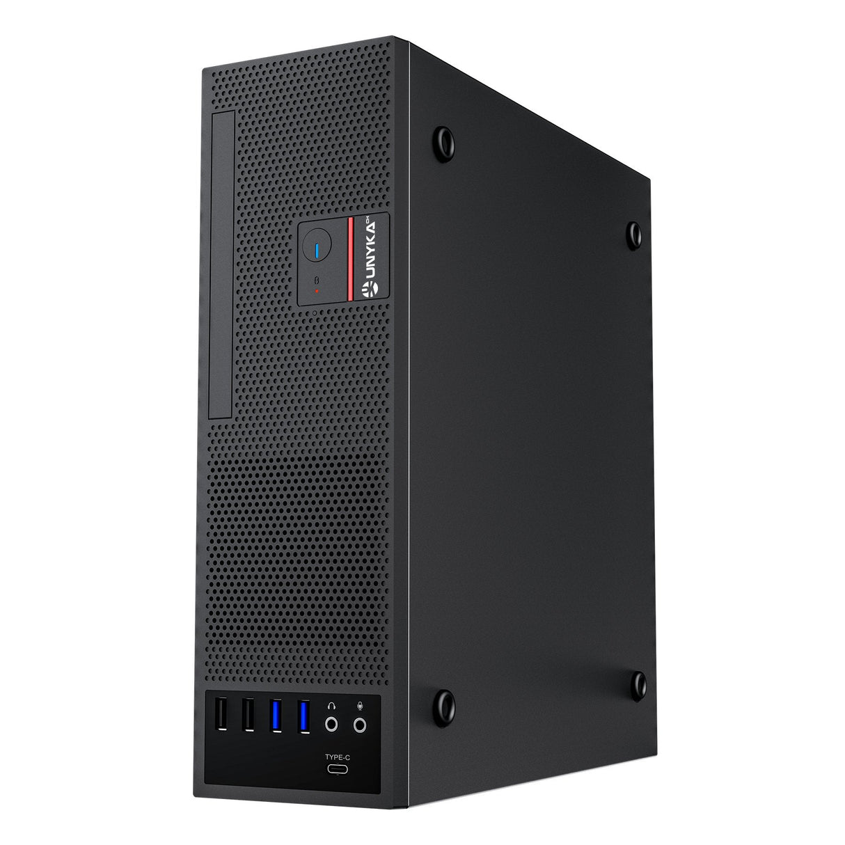 Caja Pc Unykach Uk3006 Slim Microatx Con Fuente De Alimentacion 150w - Tamaño Disco Soportado 2.5" - Usb-A 2.0/3., Usb-C Y