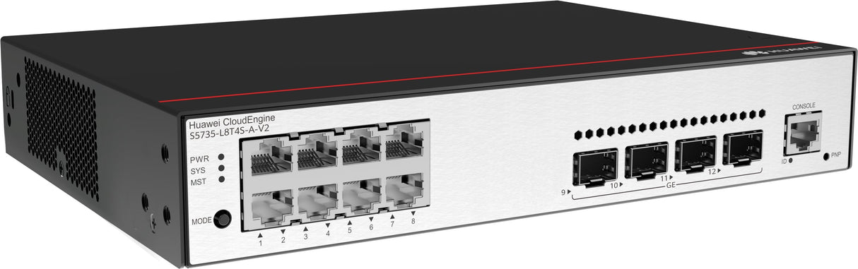 Huawei Switch S5735-L8t4s-A-V2 (8*10/100/1000base-T Ports, 4*Ge Sfp Ports, Ac Power) + Software (98011977 + 88037bnm)