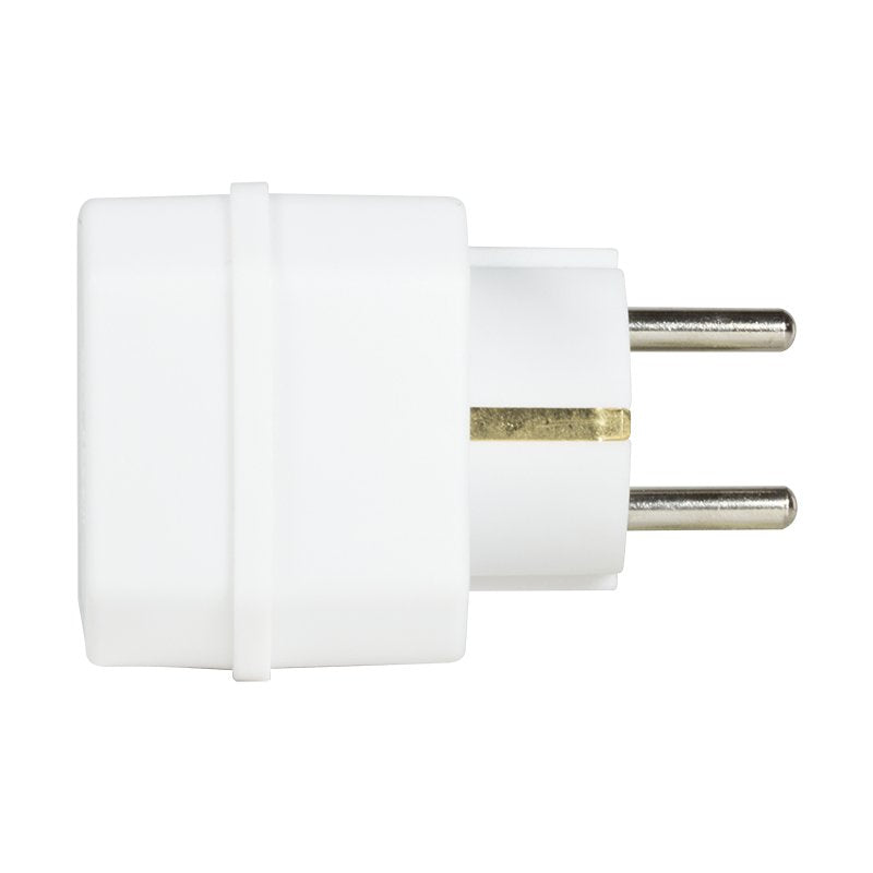 Logilink Adapter With 2 Euro + 1x Safety Socket, Blanco