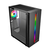 Unykach Armor Lumina Black Caja Atx, Micro Atx, Mini Itx - Lateral De Vidrio Templado - Iluminacion Argb - 3.5" Y 2.5"