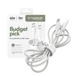 EAN 5715685027642 - PanzerGlass empower by ® Racing 60W USB-C to USB-C Cable | USB 2.0 | 2M | Silver White cable USB Blanco imagen 5