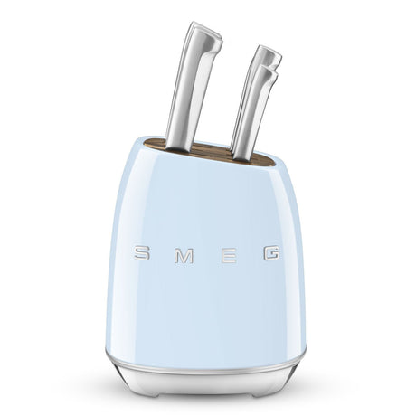 EAN 8017709344207 - Smeg KBSF02PB taco para cuchillos Bloque con ranuras para cuchillos Plástico, Acero inoxidable, Madera Az imagen 1