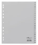 EAN 4005546611280 - Durable 652010 lengüeta de índice Separador alfabético con pestaña Gris imagen 1