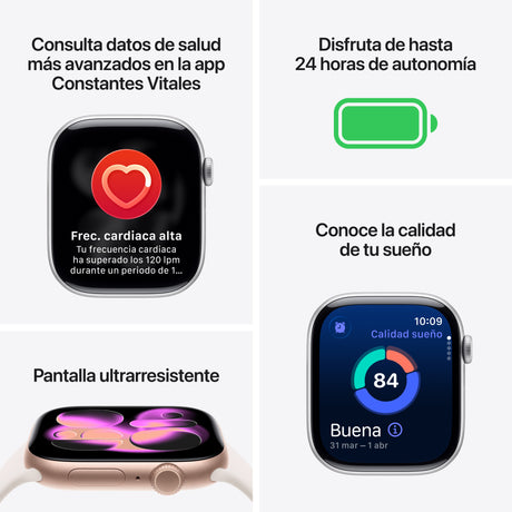 EAN 0195950461954 - Apple Watch Series 11 OLED 42 mm Digital 374 x 446 Pixeles Pantalla táctil Plata Wifi GPS (satélite) imagen 3