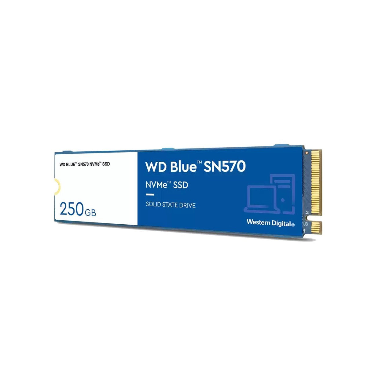 Disco Ssd Western Digital M.2 250gb Blue Nvme Pcie Gen3 8 Gb/S, (R:3300, W:1200mb/S) Wds250g3b0c