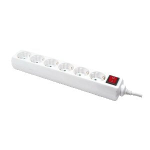 Regleta Logilink 6 Tomas Con Interruptor 1.5m Blanco Lps202