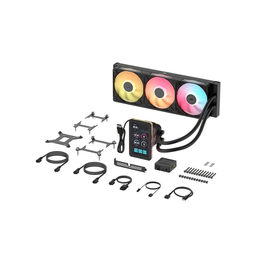 Refrigeracion Liquida Icue Link Titan Ii 360 Rx Lcd Black Corsair 360 Mm / Rgb / Intel 1851-1700 / Amd Am5-Am4 / 400-2100 Rpm /