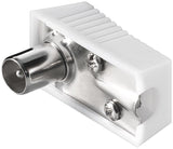 Coax Angle Plug (Plastic) With Screw Fixing - For Connection