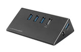 Lc-Power Lc-Hub-Alu-2b-4 Hub De Interfaz Usb 3.2 Gen 1 (3.1 Gen 1) Type-A 5000 Mbit/S Negro