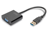 Digitus Adaptador Usb 3.0 A Vga 1080p 1920x1080 Negro Da-70840