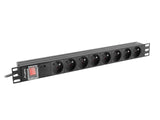 EAN 5901969429732 - Lanberg PDU-08E-0200-BK unidad de distribución de energía (PDU) 8 salidas AC 1U Negro imagen 4