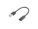 Lanberg Adaptador Usb Tipo-C 3.1-> Usb Tipo-A 15cm Black