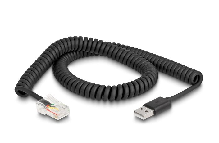 Delock 90602 Cable En Espiral De Rj50 A Usb 2.0 Tipo-A 2 M