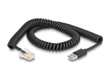 Delock 90602 Cable En Espiral De Rj50 A Usb 2.0 Tipo-A 2 M