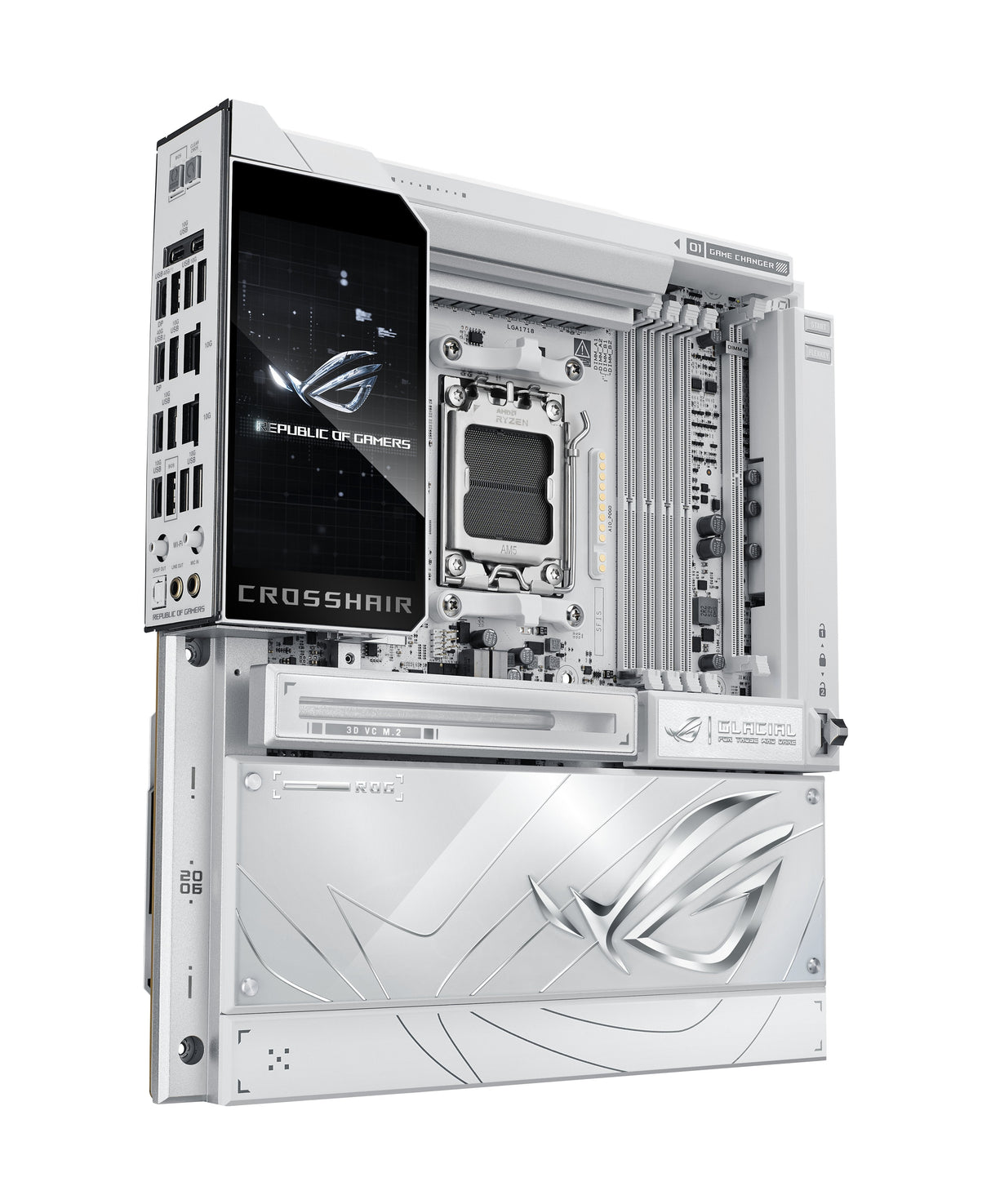 Placa Base Asus Rog Crosshair X870e Glacial Amd X870e Zócalo Am5 Atx Extendida