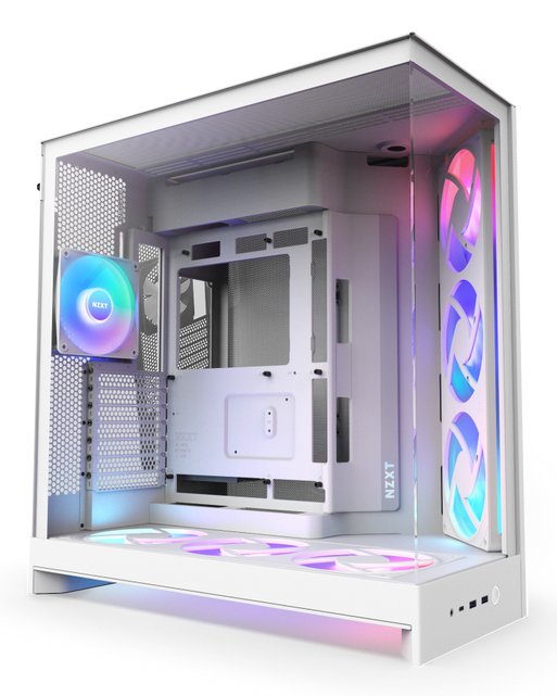 Nzxt H9 Flow Rgb+  (Blanco (Matt), Temperd Glass X 2) Cm-H92fw-P1
