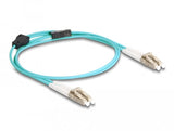 Delock 87907 Cable De Fibra Optica 1 M Lc Om3 Color Aguamarina