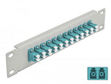 Delock 10" Panel De Conexión Fo 12 Puertos Lc Duplex Aqua 1 U Gris